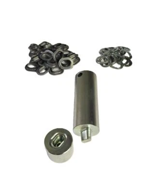 Oval Ösen Set 22,5x13,5 Einschlagstempel + 20 Öse Zink Ösenwerkzeug Ösenstanze  - Bild 1 von 2