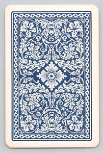 Swap Card Blue Botanical Paisley Pattern Queen of Hearts Single Playing Card - Picture 1 of 2