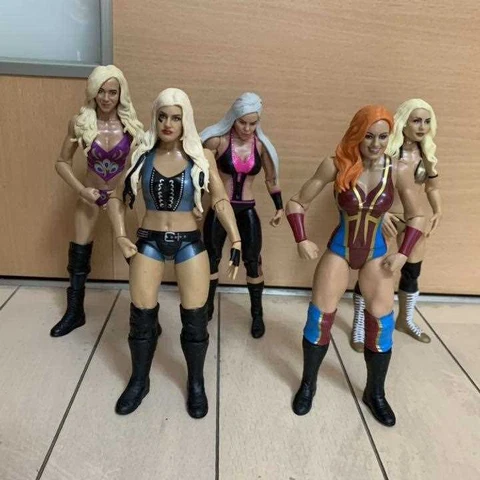 wwe professional wrestler figure 5 piece set professional wrestling used Japan Cover