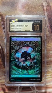 Magic The Gathering Dragon Eye Land Forest Foil #0291 Tarkir Dragonstorm CGC Prístino 10 Pop 1 - Imagen 1 de 8