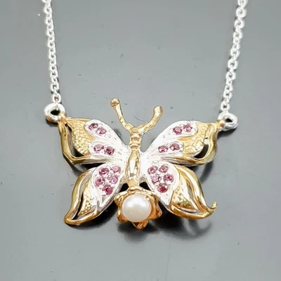 Jewellery Natural Pearl Necklace 925 Sterling Silver 17.75"/N26612 - Image 1 of 4