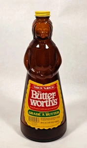 Mrs Butterworth's Syrup Bottle Vintage 36 oz Brown Glass - Picture 1 of 4