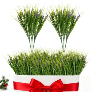 Flores artificiales de Navidad para exteriores - 6 piezas plantas falsas resistentes a los rayos UV, Ar... - Imagen 1 de 6