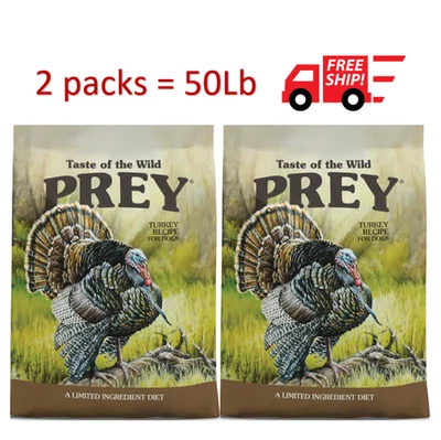 2 Pack-Taste of the Wild PREY Turkey Limited Ingredient Recipe Dry Dog Food,25Lb - Image 1 of 4