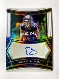 2024 Panini Select Prizm NFL White AUTO Derek Stingley Jr Texans /35 - Picture 1 of 2