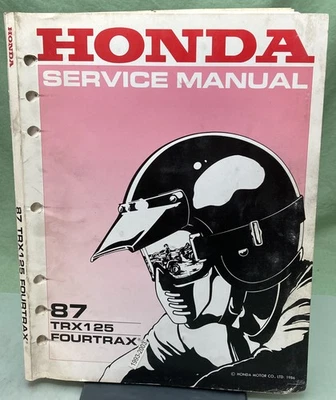Genuine Honda 61HC300 TRX125 Fourtrax Service Manual 1986 - Image 1 of 3
