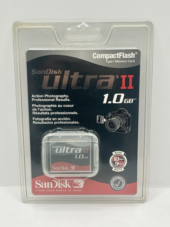 Brand NEW Sandisk Ultra II 1.0GB CompactFlash type I memory card SDCFH-1024-901 - Image 1 of 2
