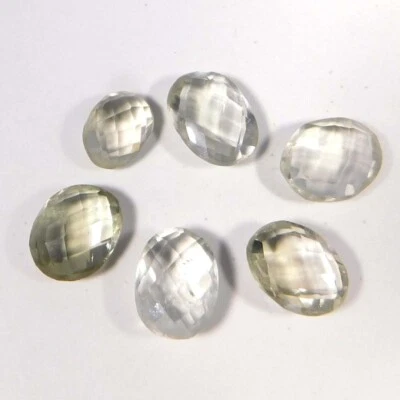Cabujón corte a cuadros amatista verde natural 6 piezas piedras preciosas sueltas 43,90 quilates Foto 1 de 3