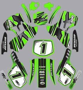 Kit gráfico para calcomanías adhesivas Kawasaki KX500 1988-2004 - Imagen 1 de 1