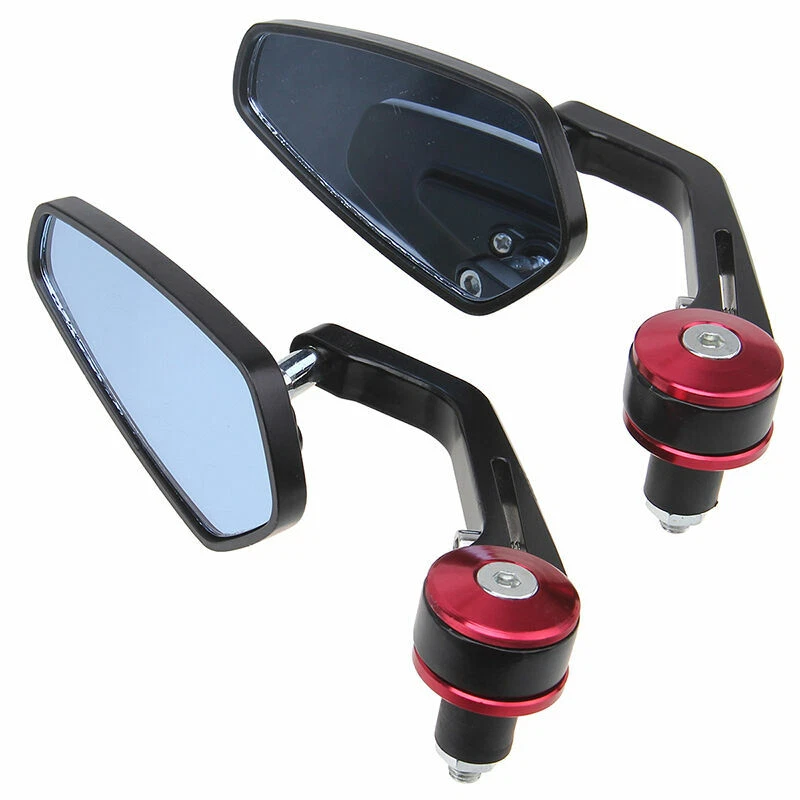 Espejo retrovisor universal de 7/8" 22 mm con extremo de barra para motocicleta anti-UV apto para Honda Suzuki Foto 1 de 4