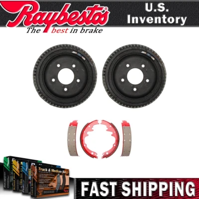 Kit trasero Raybestos tambores de freno y zapatas de freno para 1976-1978 GMC G15 Foto 1 de 4