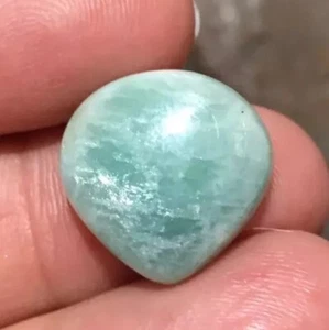 16.8x16.8x5.7mm Fine Amazonite Teardrop Cabochon Loose Stone - Picture 1 of 12