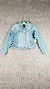 Thereabouts Girls Sz XL/16 Denim Jacket Blue NWT Front Button Pocket Lightweight - Picture 1 of 9