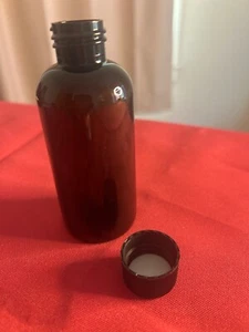 10, 6oz plastic bottles, PET BPH Free plastic for arts& crafts, Amber with lids  - Picture 1 of 6
