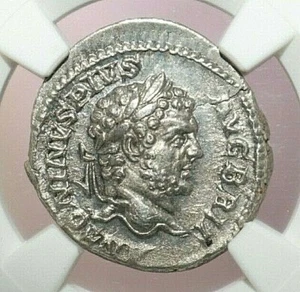 CARACALLA NGC Ch XF ANCIENT ROMAN COINS, AD 198-217. AR Denarius. MAX/025 - Picture 1 of 6