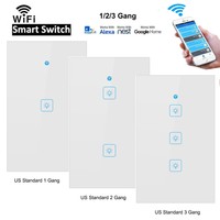 WIFI Smart Wall Light Touch Switch App Timer 1/2/3 Gang Alexa Google Home US