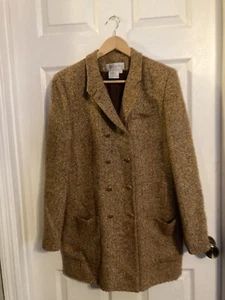 Vintage Worth Blazer/Sakko Damen Gr. 10 Wollmischung Goldknöpfe Karriere klassisch gefüttert - Bild 1 von 7