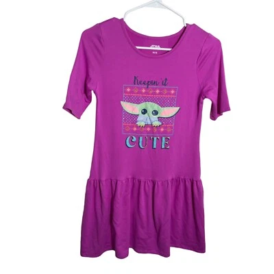 Lindo Vestido Disney Star Wars Grogu Niña 10/12 Rosa Keepin It Foto 1 de 4