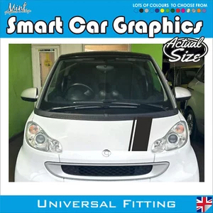 SMART CAR FOR TWO Motorhaube Streifen Abziehbilder Aufkleber Grafiken KOSTENLOSER VERSAND 048 - Bild 1 von 4