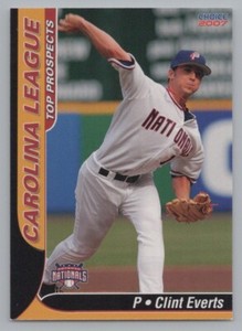 Clint Everts 2007 Choice Carolina League Top Prospects Minor League 