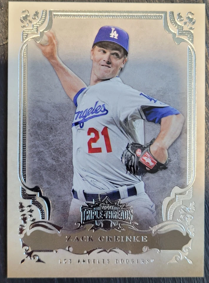 2013 TOPPS TRIPLE THREADS BASEBALL 85 ZACK GREINKE DODGERS - Image 1 of 2