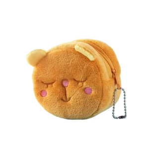 Animal Coin Change Cosmetic Plush Purse with Key Chain - New - Bear - Picture 1 of 1