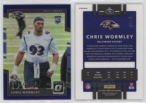 2017 Donruss Optic Rookies Purple Prizm /50 Chris Wormley #143 Rookie RC