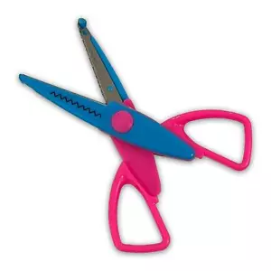 Tijera para rosar para niños corte en zig zag tijeras artesanales tijeras para niños manualidades - Imagen 1 de 12