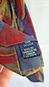Guy Laroche Neck Tie 100% Silk Canadian Made blue/maroon Designer Luxury - Picture 1 of 5