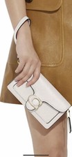 Coach Tabby Chalk Colored Pebble Leather Mini Wristlet /crossbody NWT