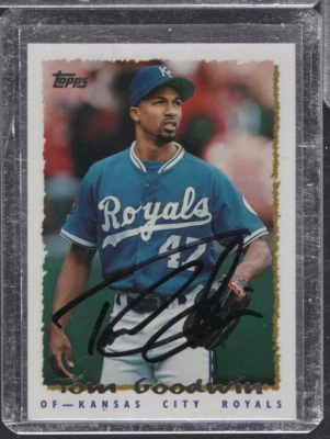 Tom Goodwin Royals Autographed 1995 Topps #86T w/COA 011824NPCD171 - Image 1 of 2