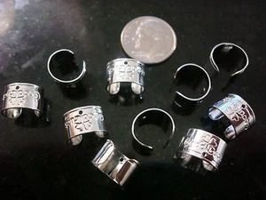 10 Sterling silver plated 11x10mm cuff earrings dangle findings 5 pair fpe099 - Picture 1 of 3