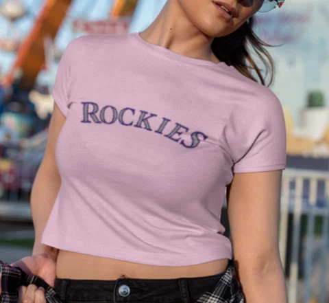 Rockies Baseball Crop Top Womens,xs,sml,xl,2xl,Fan Gift Crop Top,pink crop top Cover
