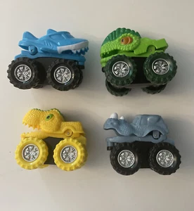 Spark Create Imagine Dino Monster Trucks Set Of 4 Moveable Dinosaur Heads - Picture 1 of 1
