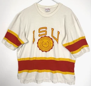 VTG Iowa State Cyclones Jersey XL Shirt "ISU" 80s 90s Single Stitch MADE IN USA - Picture 1 of 20
