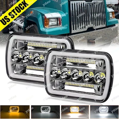 Par de faros LED HI-LO 5X7" 7x6 pulgadas aptos para Western Star 4700SF 2012-2023 Foto 1 de 4