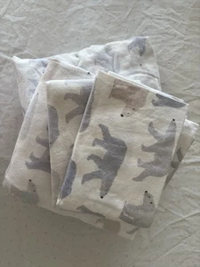 Morgan & Finch Polar Bear Flannelette Sheet Set Double Bed - Picture 1 of 1