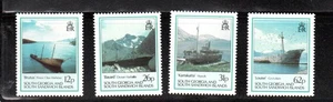 South Georgia 1990 set ships/boats stamps (Michel 186/89) nice MNH - Picture 1 of 1