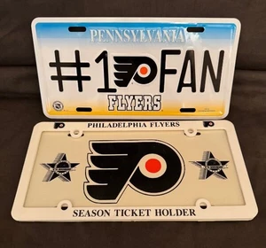 2 Vintage Philadelphia Flyers Unused License Plates - Picture 1 of 3