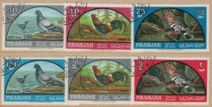SHARJAH 1965 Uccelli 6v us - Picture 1 of 1