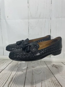 Zelli Men’s Black Woven Tassel Loafer SZ 10 M Made in Italy - Picture 1 of 21