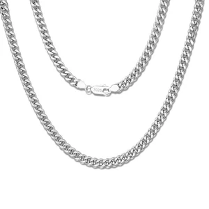 Kubanische Gliederkette Halskette für Damen und Herren, massiv 18K vergoldet / S925 Sterl... - Bild 1 von 6