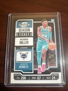 2023-24 Contenders Optic Brandon Miller #11 Rookie RC Black Pandora Prizm SSP - Bild 1 von 2