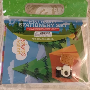 Mini Travel Stationary Set - Happy Camper Notebook - Camera Eraser - Stickers - Picture 1 of 3