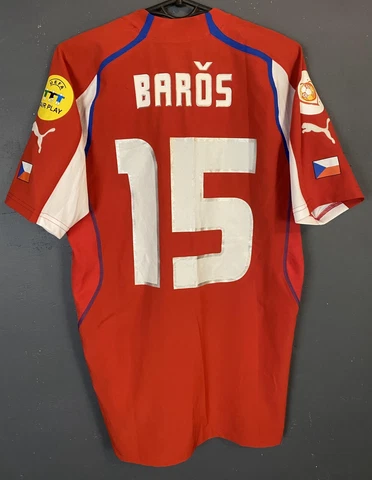 BAROS #5 MENS CZECH REPUBLIC 2004/2006 CESKA SOCCER FOOTBALL SHIRT JERSEY SIZE S Cover