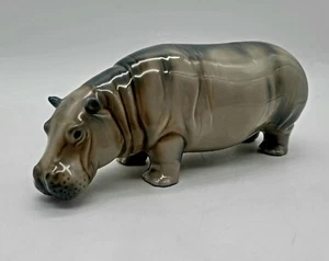 Lladro Hippopotamus Hippo 10" Porcelain Figurine 1044 Early Mark 1969 - Picture 1 of 10