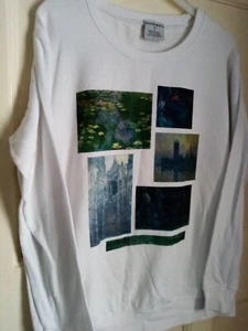 Sweatshirt Large weiß Grafik Pullover Langarm leicht Strickwell - Bild 1 von 24