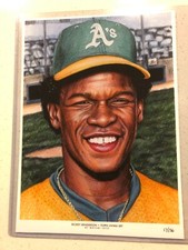 2018 Topps Living Set #28 Rickey Henderson Fine Art Print 10x14 Mayumi Seto /56