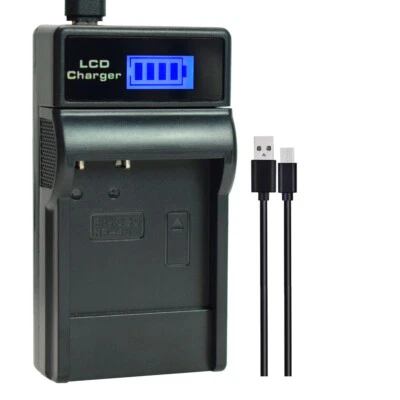 LCD Battery Charger for Casio NP-40 NP40 Exilim EX-Z500 EX-Z600 EX-Z650 EX-Z750 - Image 1 of 4