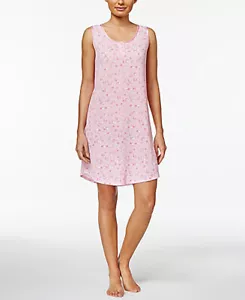 Camisón arrugado estampado con paraguas de playa Charter Club; rosa (pequeño) - Imagen 1 de 1